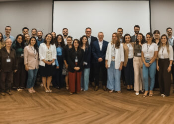 Representantes brasileiros e britânicos reunidos em oficina sobre negociação de preços de tecnologias em saúde