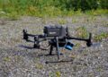 Drone equipado com sensor Lidar usado como imagem ilustrativa de mapeamento