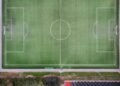 Campo de futebol em estádio, imagem ilustrativa relacionada à Seleção Brasileira na Austrália